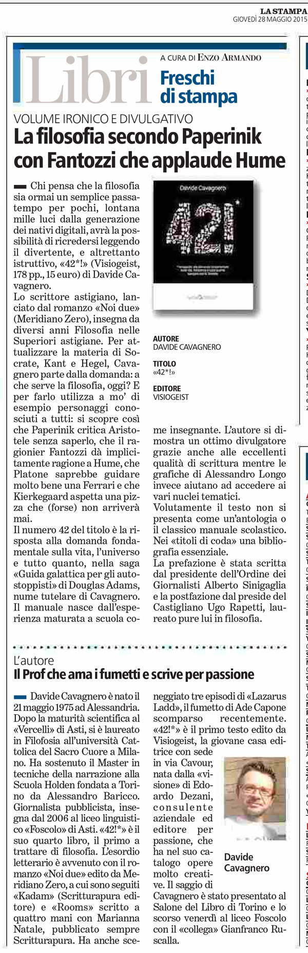 42 su La Stampa